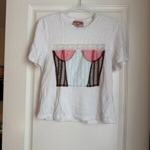 Andersson Bell Leah Bustier Lace T-Shirt Size M